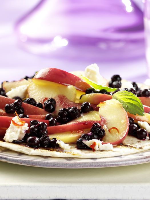 Tortilla mit Blaubeeren