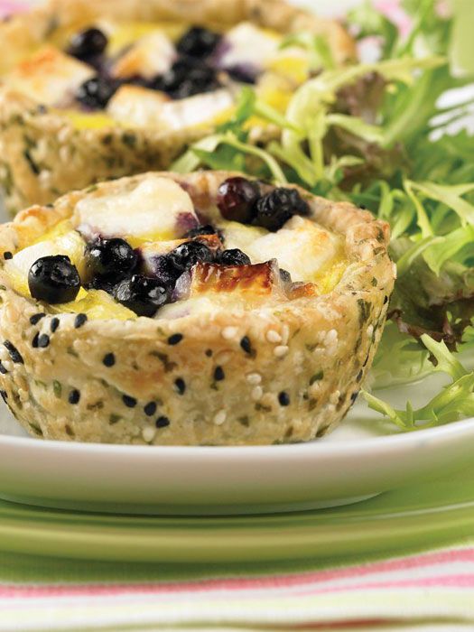 Blaubeermuffins mit Ziegenkäse